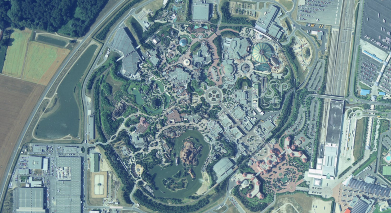 Le Parc Disneyland en 1994.