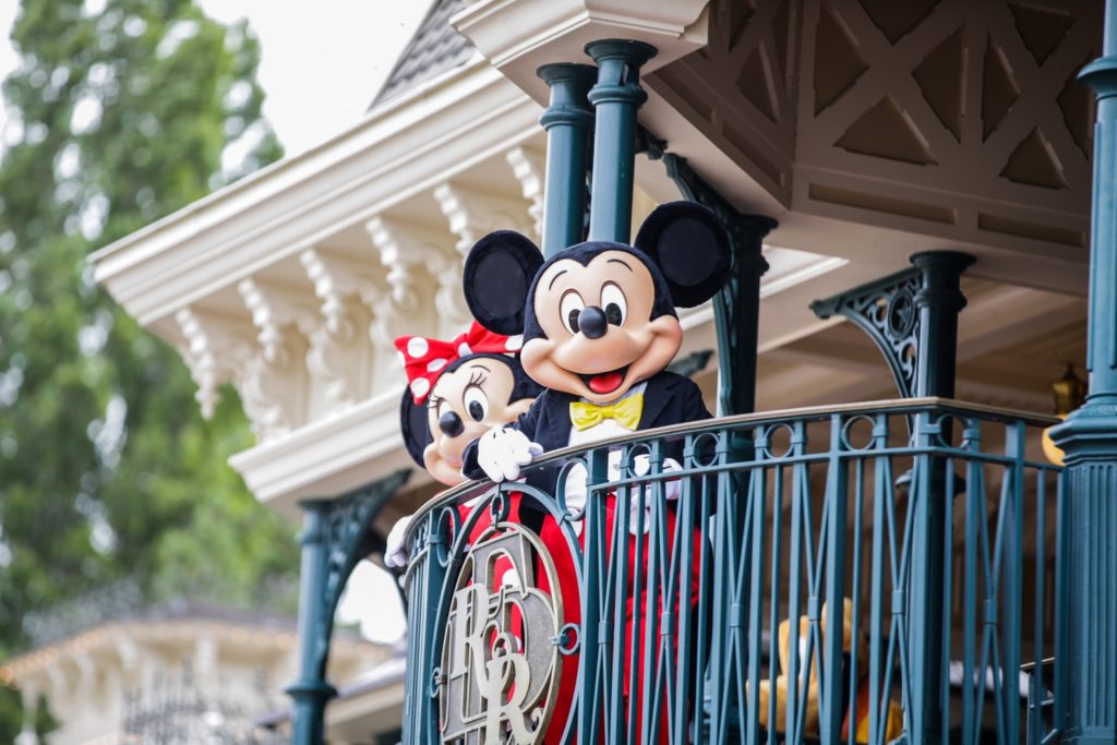 Mickey and Minnie greet you from Main Street Station