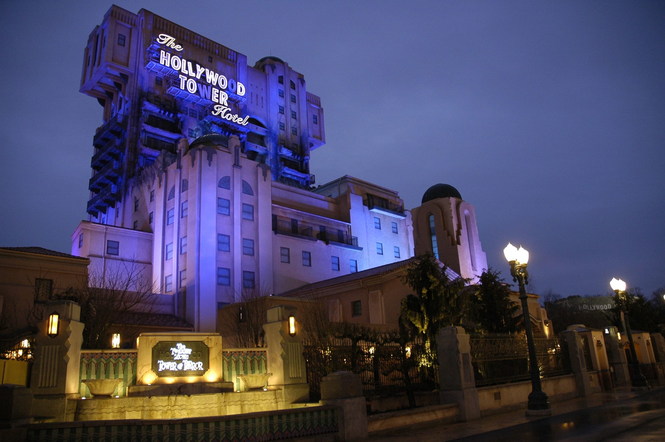 Tower Of Terror Disneyland At Night