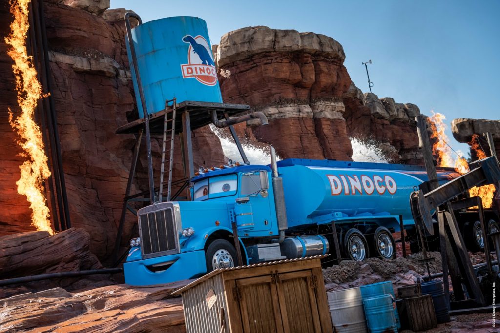 Le camion de Dinoco dans Catastrophe Canyon