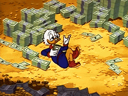 Scrooge counts his money