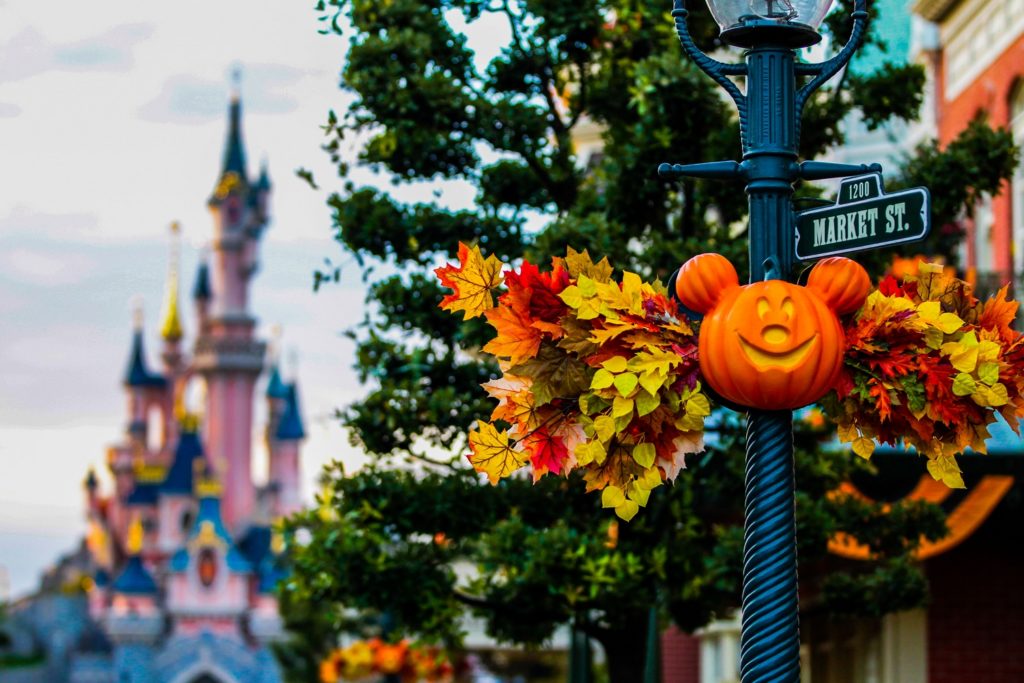 Décorations d'halloween citrouille en forme de tête de Mickey pour l' Automne