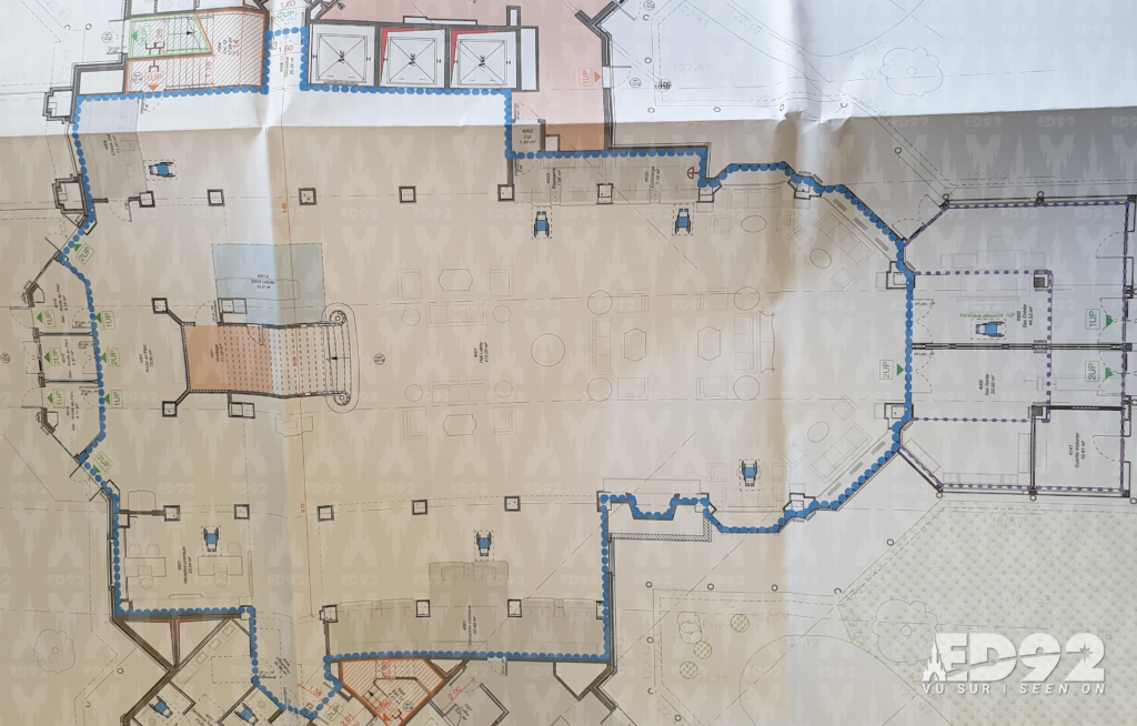 Plan général du plan du lobby du Disneyland Hotel