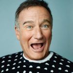 Visage acteur Robbin Williams souriant