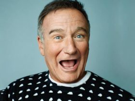 Visage acteur Robbin Williams souriant