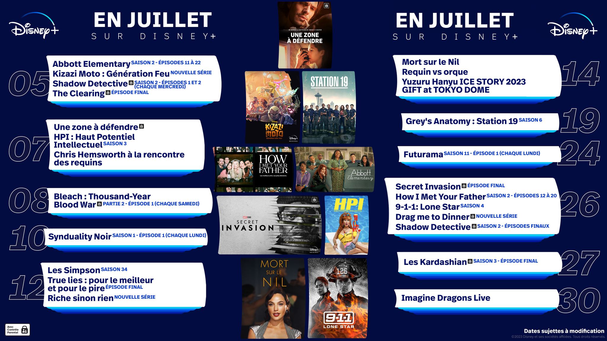 Programme de Juillet sur Disney Plus